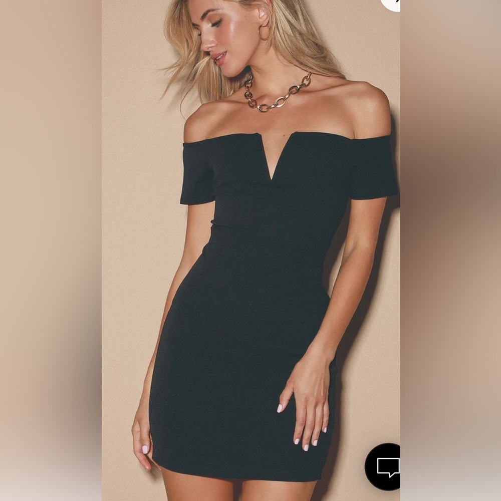 Lulus black mini dress, size small, new condition